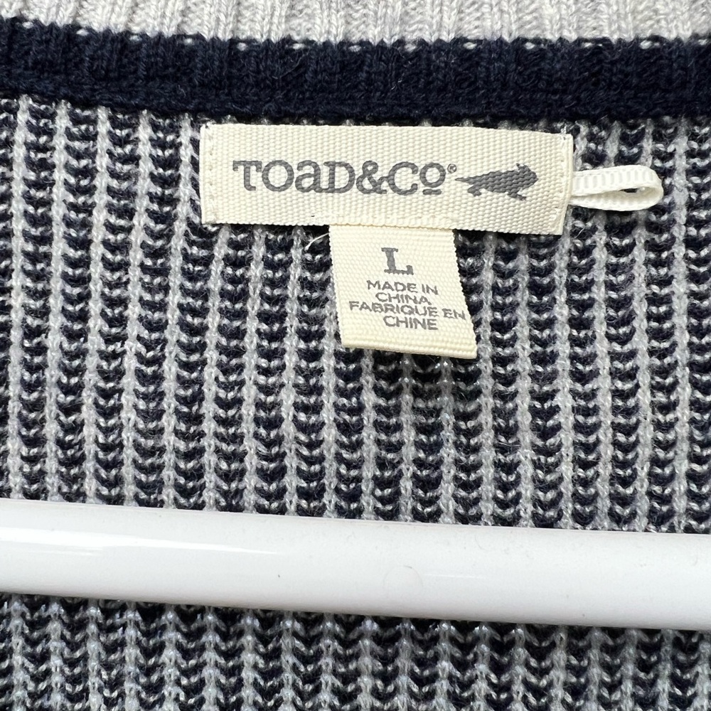 Toad&Co Navy and White Striped Sweater - Picture 3 of 7